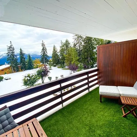 Apartment Cosy Au Calme Avec Terrasse Vue Sur Alpes Crans-Montana