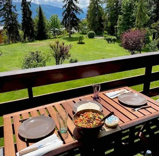 Cosy Au Calme Avec Terrasse Vue Sur Alpes * Crans-Montana
